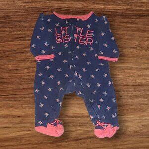 Carter's Just One You Navy & Pink Little Sister Ballerina Sleep & Play
